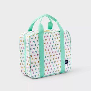 NWT Disco Hearts Wave Hanging Toiletry Bag White/Teal - Roller Rabbit x Target